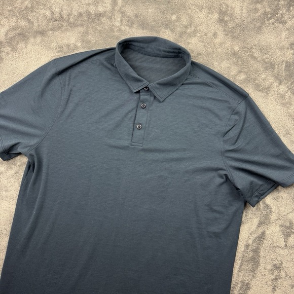 lululemon athletica Other - Lululemon Polo Shirt Mens XL Navy Blue Tech Athletic Golf Casual Lightweight